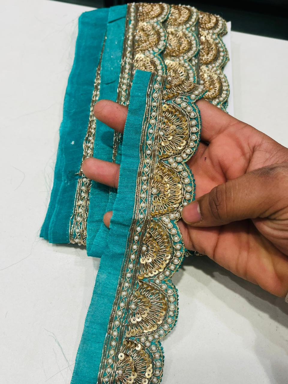 K.R KASAT - Teal Colour Lace